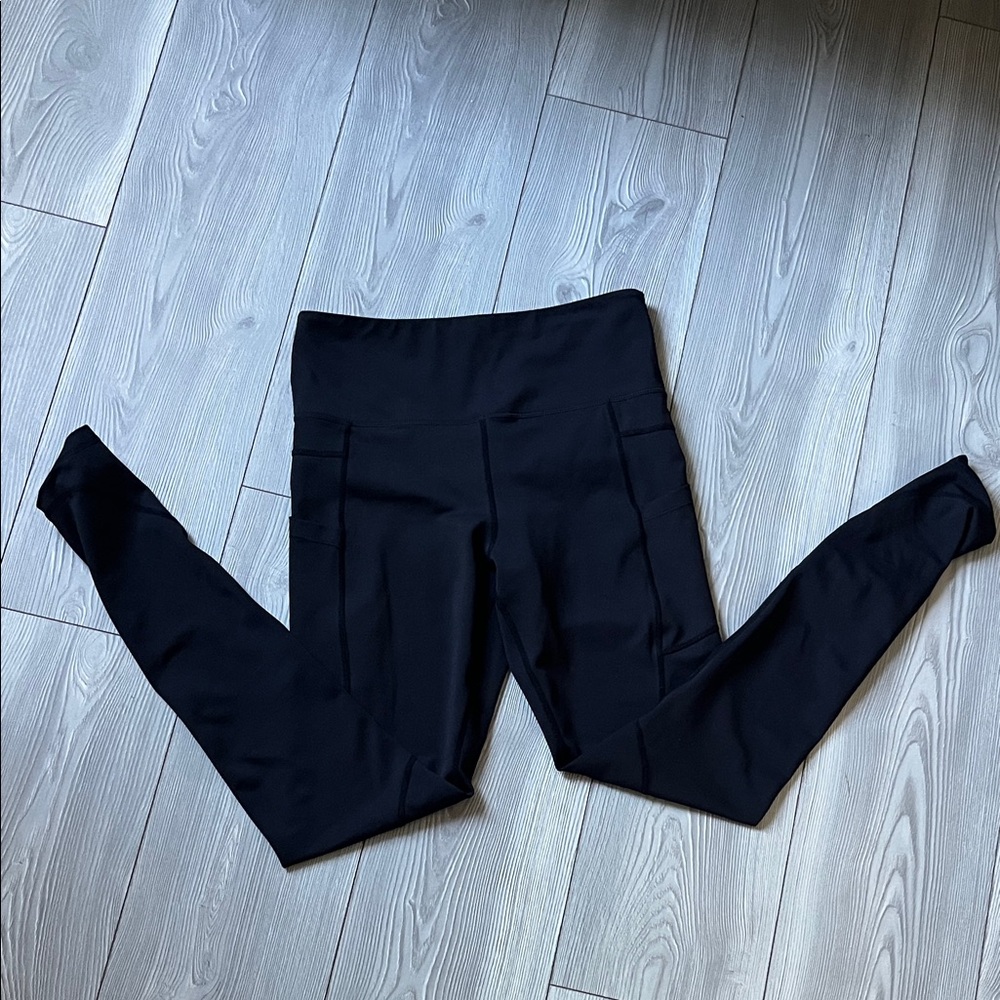 ZYIA Black High-Rise Leggings with Pocket Detail